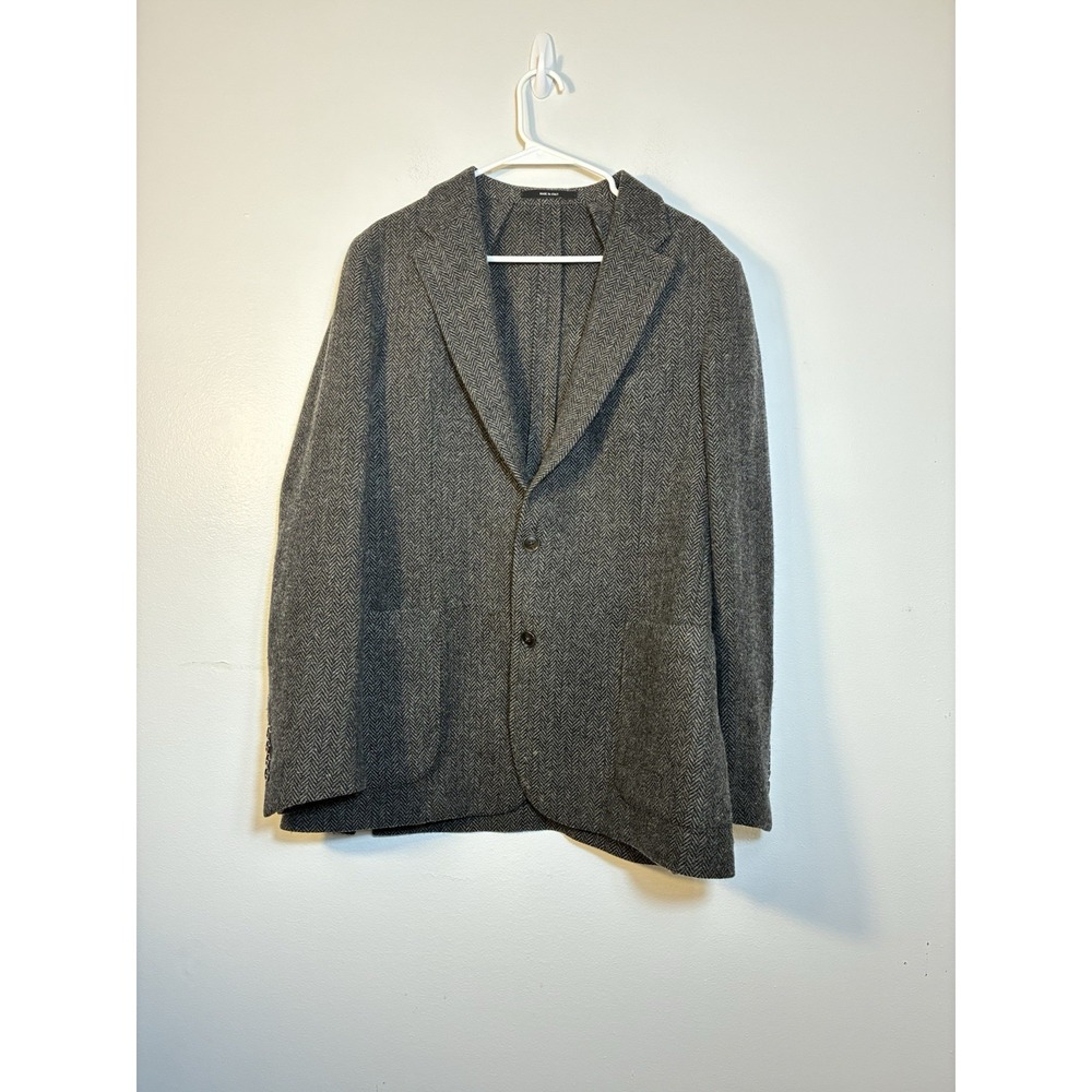 Todd Snyder Made in Italy Grey Herringbone Sport Jacket Blazer Sz 40R